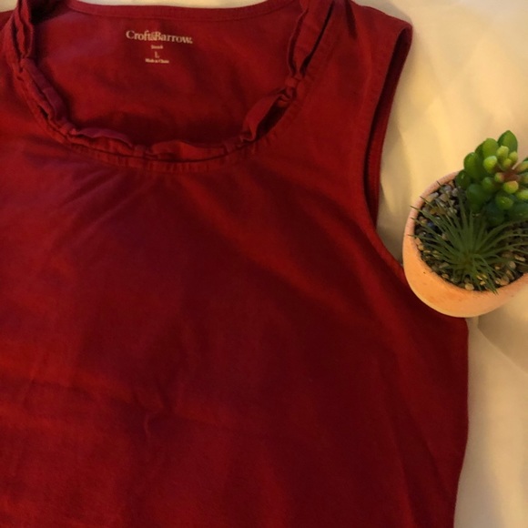 Croft & Barrow ♥️ Red Tank Top - Picture 2 of 8